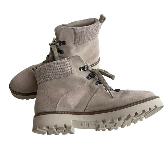 Cliffs by White Mountain Cream Beige Lace Up Hiking Boots Knit Cuff Size 7.5 - Picture 6 of 11